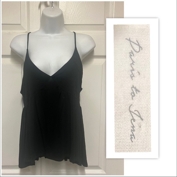 paris to jena Tops - Paris To Jena Black Camisole Top